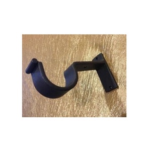 Supports de tringle à rideaux en métal double noir pour un design d'intérieur contemporain avec une finition lisse et une résistance durable - Product Image 2