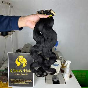 CONSULTA AHORA PARA Hot Deal Vietnamita Cloudyhair Smooth High Quality Raw Hair Black Body Wave Tape Ins Double Drawn Bundle - Product Image 3