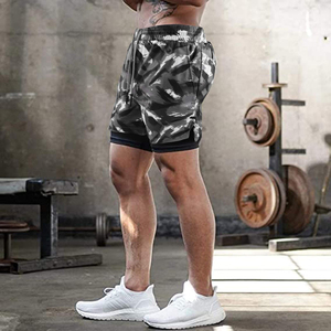 Personnalisé Sport Fitness Jogging Running Workout Séchage Rapide Extensible 2-en-1 Mesh Deux Couches Gym Jogger Shorts Pour Hommes - Product Image 2