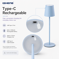 Lampe de table LED sans fil rechargeable en métal avec contrôle tactile, 3 modes de couleur, gradation progressive pour chambre, restaurant, café