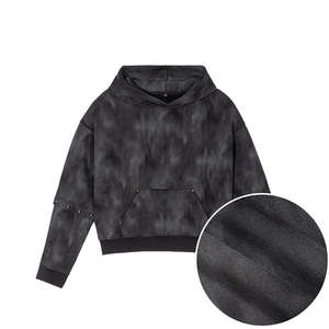 Sudadera con Capucha Desmontable Estilo Retro 2026, Diseño Corto Holgado de Alta Calidad, Sudadera con Capucha con Remaches Desgastados - Product Image 2