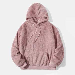 <b>Men's</b> Heavyweight Oversized Cotton <b>Sherpa</b> <b>Hoodie</b> Custom Logo Embroidered Blank Fleece French Terry Winter Season Price - Product Image 1