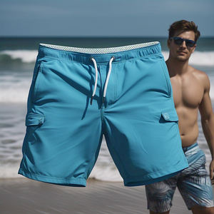 Pantalones cortos de playa de cintura alta con cordón de diseño personalizado para hombre, pantalones cortos de sublimación de poliéster 100% - Product Image 6