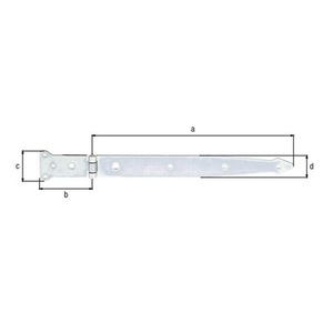 ตะขอแขวนแบบ STA L.400x101 มม. B.63x45 มม. S.3,6 มม. - Product Image 3