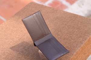 Portefeuille à deux volets en cuir de vachette véritable pour hommes, fermeture ouverte portable avec Window-LBW-0229 d'identité - Product Image 6