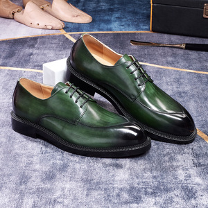 Chaussures Richelieu en Cuir Véritable pour Homme – Modèle Classique à Bout Ailé pour Occasions Formelles - Product Image 1