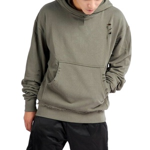 Sweat à capuche en molleton français lourd respirant personnalisé 100 % coton Streetwear Sweat à capuche délavé - Product Image 5