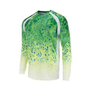 OEM de alta calidad personalizado negro gris torneo pesca Jersey en blanco camuflaje protección con mangas largas personalizable pesca camisa - Product Image 5