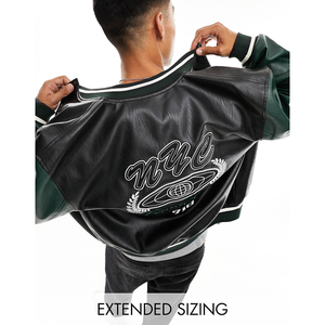 Chaqueta universitaria personalizada de estilo para hombre, chaquetas universitarias de lana, chaqueta Letterman al por mayor con mangas de cuero - Product Image 4