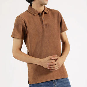 100% algodón personalizado para hombres para camisetas de polo de talla grande ajuste regular manga corta serigrafiado diseño sólido de punto para hombres - Product Image 2