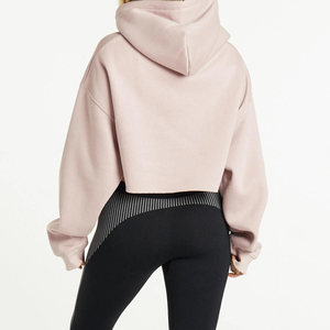 Alta calidad con diseño premium Sudadera con capucha recortada Sudadera con capucha para mujer Sudaderas con capucha serigrafiadas - Product Image 2