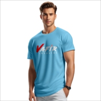 T-shirt décontracté pour homme 100 % coton tissé 280 g/m² col rond manches courtes uni coupe ample et carrée séchage rapide logo personnalisé