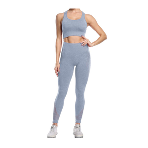 Ensemble de yoga et de course à pied réversible 2 pièces pour femmes de grande taille Logo personnalisé vêtements de sport à motif solide vêtements de yoga de sport - Product Image 1