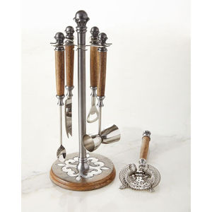 Ensemble de bar en acier inoxydable et en bois de qualité supérieure, parfait pour les mariages à domicile et les restaurants, à prix d'usine - Product Image 2