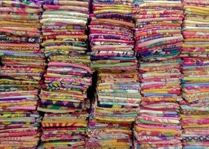 ผ้าห่มผ้าฝ้ายกันธาผ้าฝ้ายออร์แกนิคสไตล์วินเทจผ้าลินินอินเดียทำมือนุ่มสบายขนาด55*85นิ้ว - Product Image 3