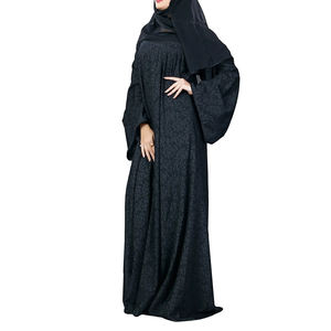Vestido musulmán de manga larga Vestidos simples de manga larga Conjunto de dos piezas Traje informal Ropa musulmana Vestidos de mujer Abaya - Product Image 2