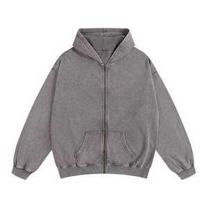 Meilleur sweat à capuche zippé Sweat à capuche imprimé personnalisé en coton épais pour homme - Product Image 1