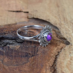 Anillo de Plata de Ley 925 con piedras preciosas turquesa, joyería hecha a mano, anillo de estilo bohemio de plata, joyería para mujer, regalo de boda para esposa - Product Image 3
