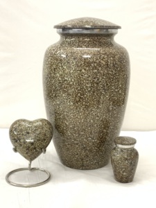 Urnas de cremación para adultos con aspecto de mármol Premium Elegance al por mayor de metal con bolsa de terciopelo gratis para decoración conmemorativa de cenizas - Product Image 3