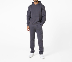 Survêtements d'hiver en polaire de haute qualité pour hommes, ensemble jogging 2 pièces, tendance mode, sport, fitness, séchage rapide, 100% coton - Product Image 2