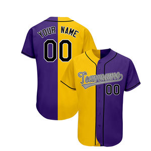 Precio de fábrica Hombres Camisas de béisbol Entrenamiento Jersey 2 Tonos Dorado Alta calidad Hombres Jersey de béisbol para la venta - Product Image 5