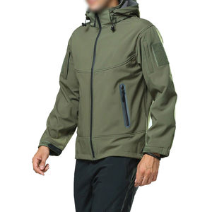 Chaqueta de otoño informal Softshell para hombre impermeable con capucha al aire libre senderismo Camping aventura - Product Image 6