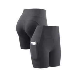 Pantalones cortos deportivos Mujer Anti-stripping Cintura alta Retracción Pantalones cortos para correr GYM Fitness Lulu Yoga Shorts - Product Image 5