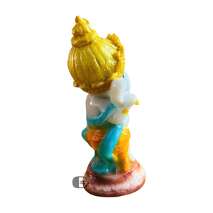 Estatua de Ganesh Ji de Poliresina, Modelo Hecho a Mano, Pintado a Mano, Decoración Religiosa Tradicional, Pooja, Boda, Hogar, Estilo Indio - Product Image 4