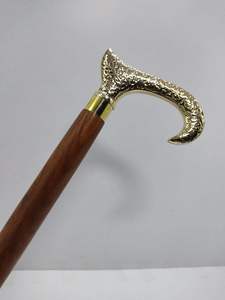 Bastón de latón Vintage con mango tallado para abuelos, regalo antiguo - Product Image 4