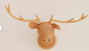 Cabeza de animal de ratán plegable Decoración del hogar con diseño multifuncional desmontable flexible - Product Image 2