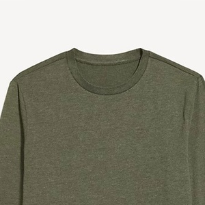 เสื้อยืดแขนยาวสำหรับผู้ชายทรงลำลองคอกลมผ้าโพลีเอสเตอร์ทนทานเสื้อสไตล์สตรีทแฟชั่นโลโก้แบบกำหนดเอง - Product Image 2