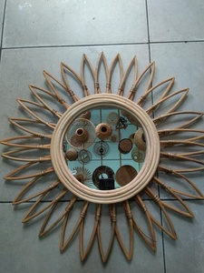 Miroir en rotin miroirs décor mur artisanat décoratif mur miroir en rotin pour la maison fabriqué au Vietnam - Product Image 2
