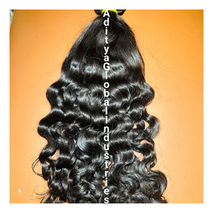 Cabello humano indio de alta calidad, cabello Virgen sin procesar, ondulado hinchable, cabello indio crudo, cabello humano indio de mejor grado - Product Image 1