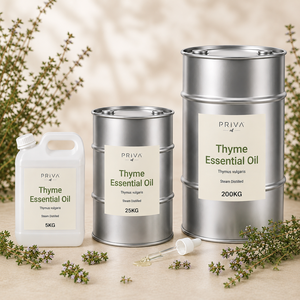Huile Essentielle de Thym Bio en Gros Thymus ct Borneol Distillée à la Vapeur USDA Ecocert Maroc Vente en Gros Cosmétique Antiseptique - Product Image 1