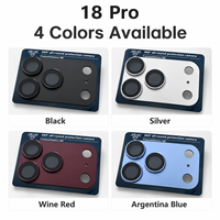 Protection d'objectif d'appareil photo pour iPhone 18 Pro Max, verre trempé 9H, couverture intégrale, anneau de protection, plaque métallique mate, épaisseur 0,33 mm
