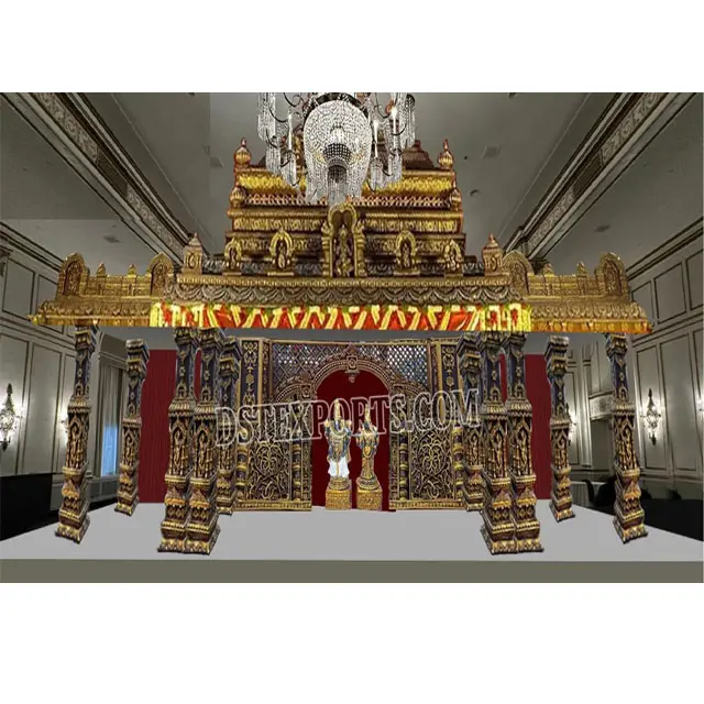 전통 결혼식 Tirupati Balaji와 락쉬미 만다팜 타밀어 웨딩 장식 비디 만다프 마라타어 웨딩 장식 Kalyana mandap