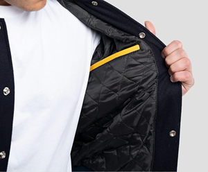 Elegante chaqueta de béisbol universitaria Streetwear para hombres Vintage Letterman Look - Product Image 3