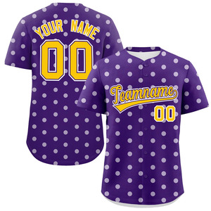 Maillot de baseball boutonné personnalisé de haute qualité avec motif à carreaux classique adapté au maillot d'équipe et d'école en gros - Product Image 6