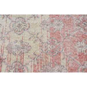 7.1x10.5 ft Rug, Turkish Vintage Rug, <b>Red</b> <b>Wool</b> Rug - Product Image 5