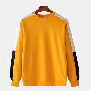 Suéteres de Invierno para Hombre, 100% Algodón, Tejido Jersey Transpirable de Alta Calidad, Tallas Grandes, Diseño de Contraste de Color, Sólido - Product Image 1