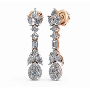 Exclusivos Pendientes de Diseño Cleopatra en Oro de 14 Quilates con Esmeralda y Corte Pera, Joyería Cultivada en Laboratorio, Proveedor Mayorista - Product Image 1