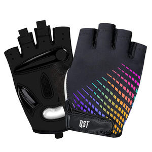 Guantes de Ciclismo de medio dedo acolchados con palma de gel, agujeros de aire transpirables, cuero de calidad, deportes al aire libre, guantes antideslizantes para montar - Product Image 4