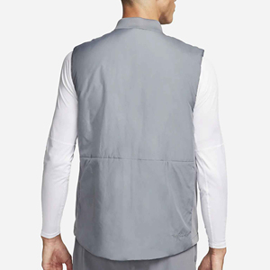 Gilet bouffant résistant à l'eau pour hommes, veste sans manches, col montant, fermeture éclair, vêtements d'extérieur chauds pour l'hiver avec 3 poches - Product Image 2