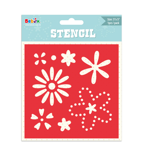 Ensemble de pochoirs à dessin réutilisables en PET, modèles de fleurs pour la marquage de cartes - Product Image 6