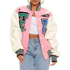 Veste universitaire Letterman pour femmes Fabricant de veste universitaire personnalisée pour femmes Streetwear vintage Veste universitaire vierge pour femmes - Product Image 1