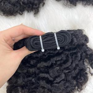 Vente en gros 100% extensions de cheveux humains bouclés birmans bruts de haute qualité vietnamienne HD un donneur 30 pouces faisceau frontal - Product Image 2