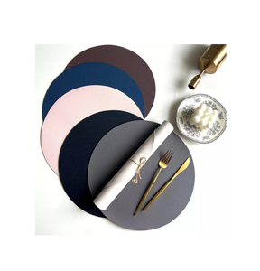 Alfombrillas antideslizantes de cuero para mesa de comedor, diseño multicolor hecho a mano - Product Image 5