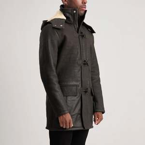 Abrigo de Cuero Marrón Desgastado para Hombre Nolan - Product Image 2