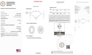 ได้รับการรับรองจาก IGI 1.01 D Color Lab สร้างหินควอตซ์ธรรมชาติทรงรีสี7.77มม. 1.01พลอยสี D - Product Image 4
