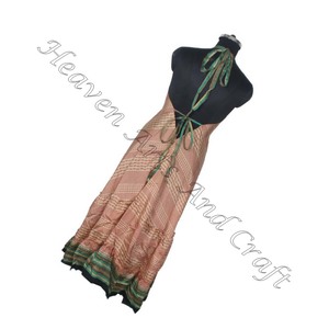 Hippy Boho ชุดอาหารค่ำพิมพ์ลายโบราณสำหรับผู้หญิงที่สง่างามชุดราตรีแขนกุดชุดผ้าไหมเปิดหลังฤดูร้อนพิมพ์ลายดอกไม้ - Product Image 6